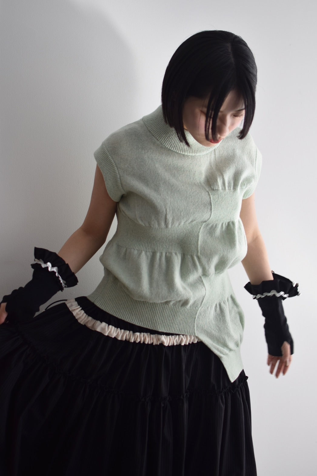 up-and-down knit vest