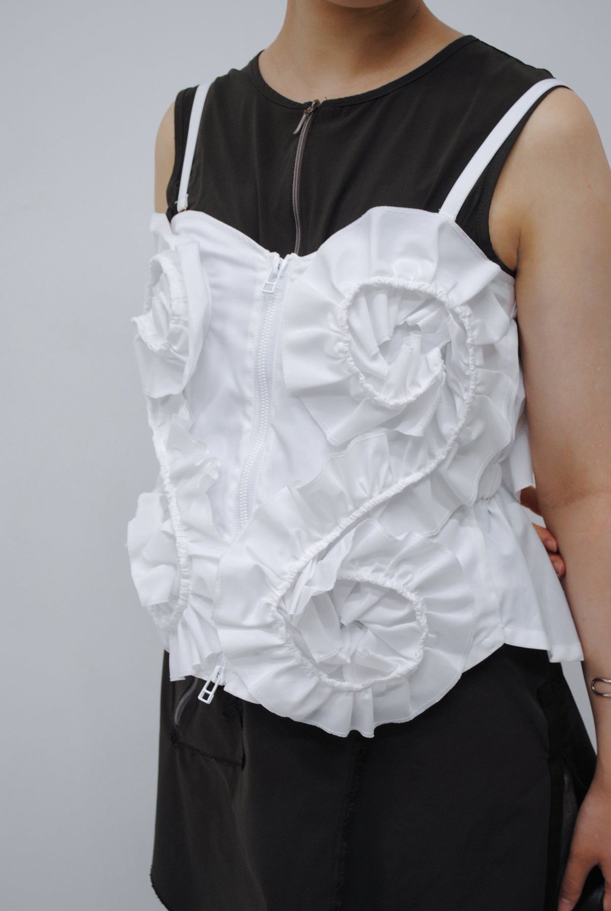 aqua frill bustier