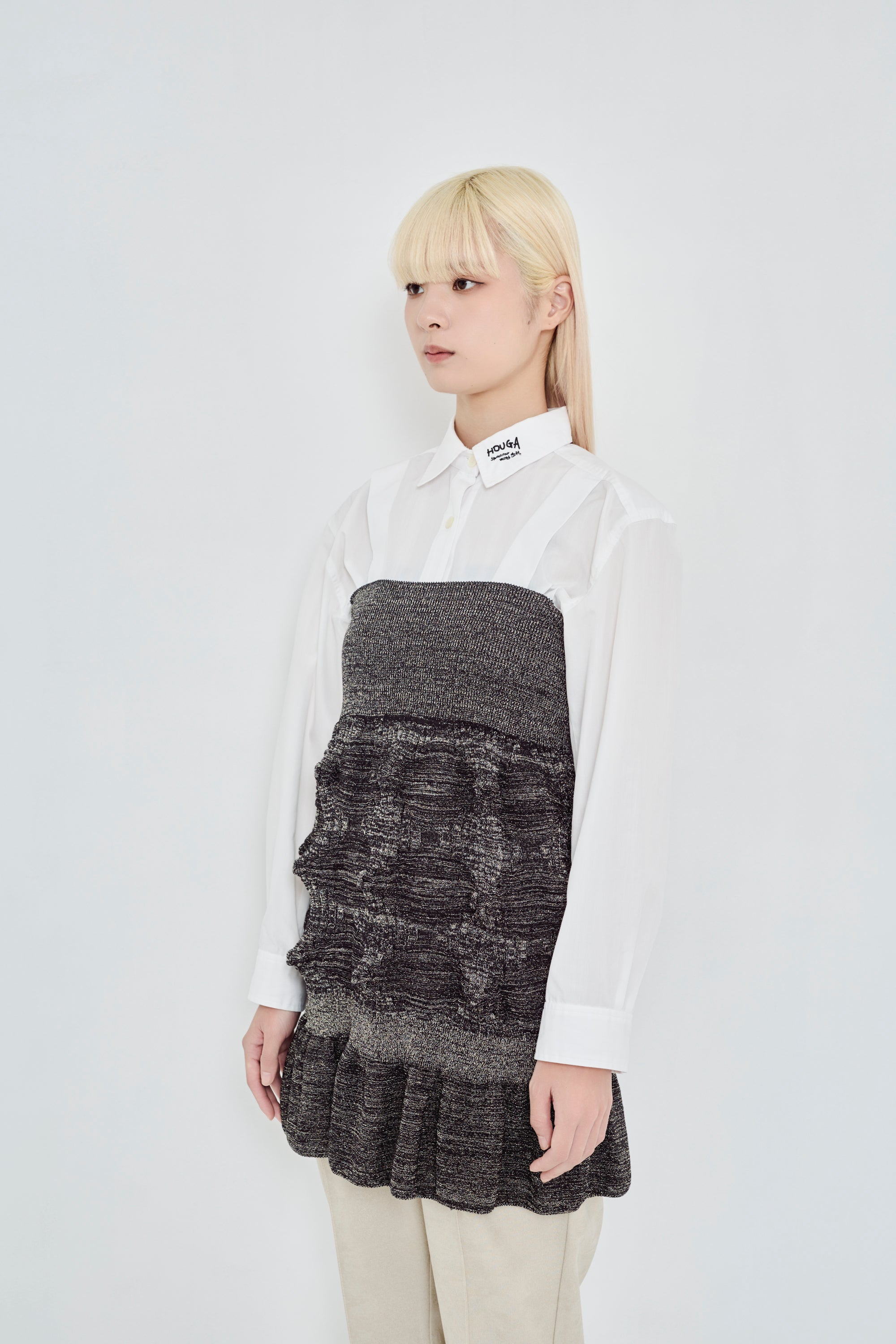 スカート HOUGA pajama jumper skirt black HOUGA pajama jumper skirt black