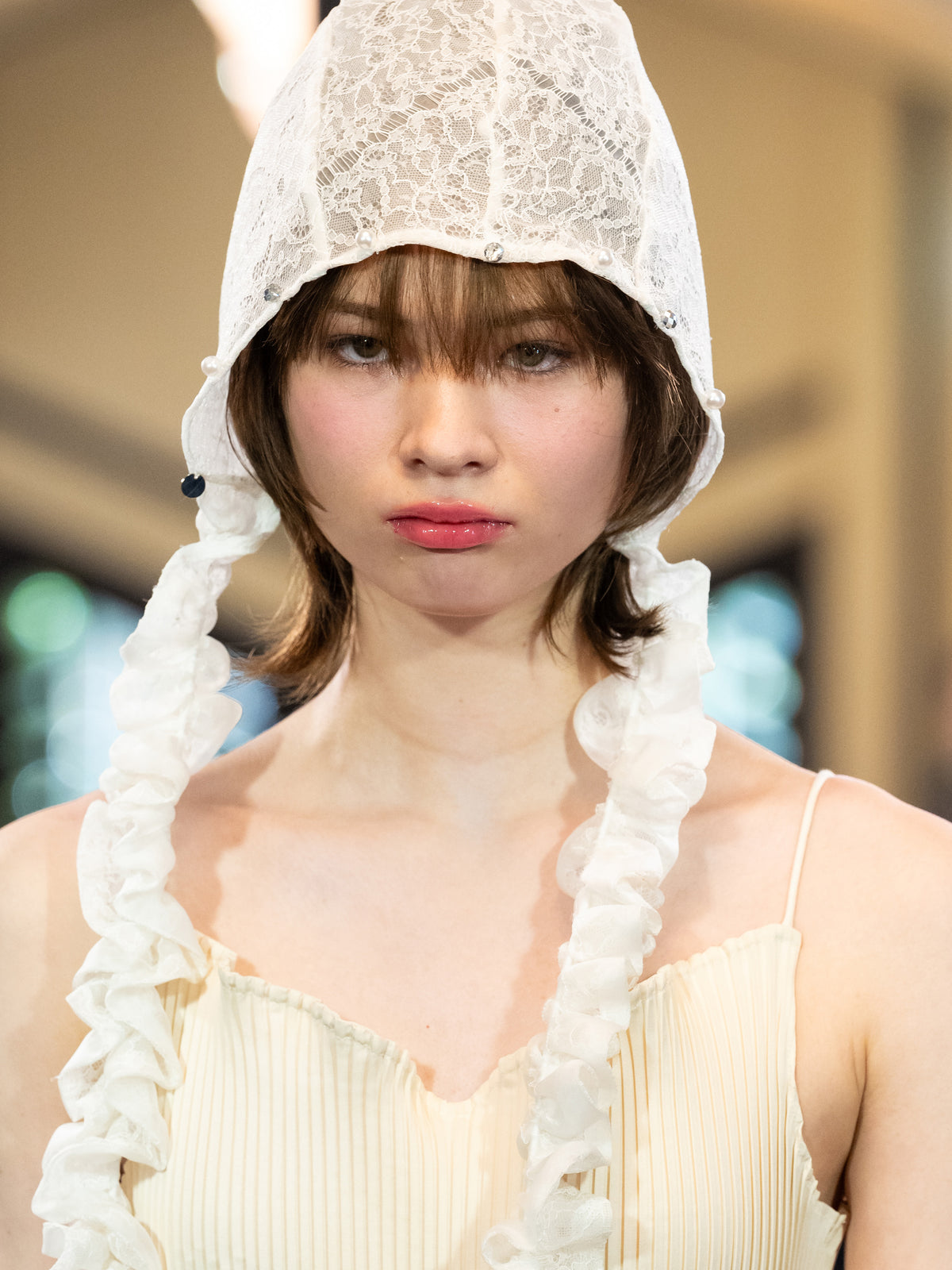 feather bonnet