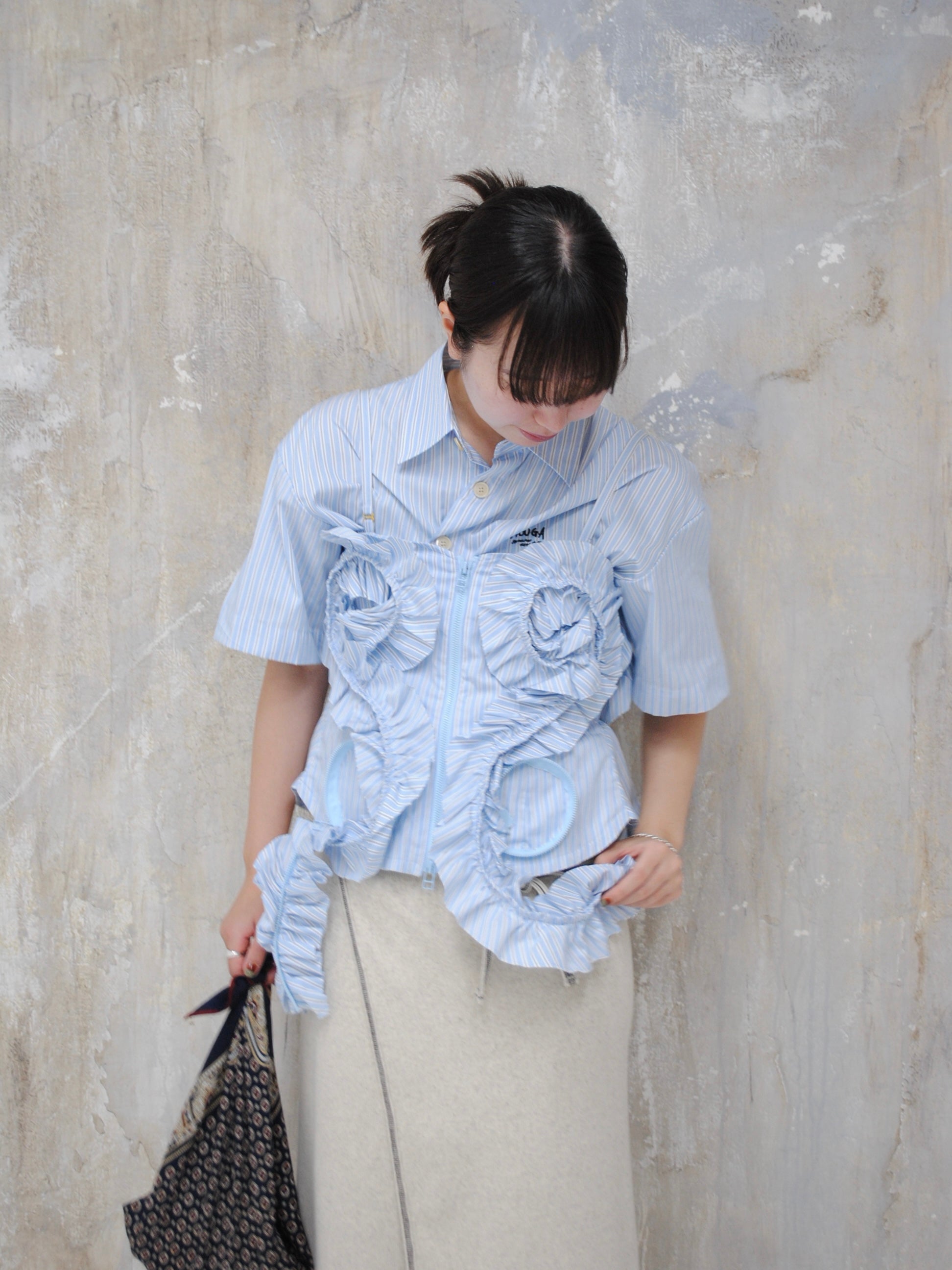 aqua frill bustier – HOUGA