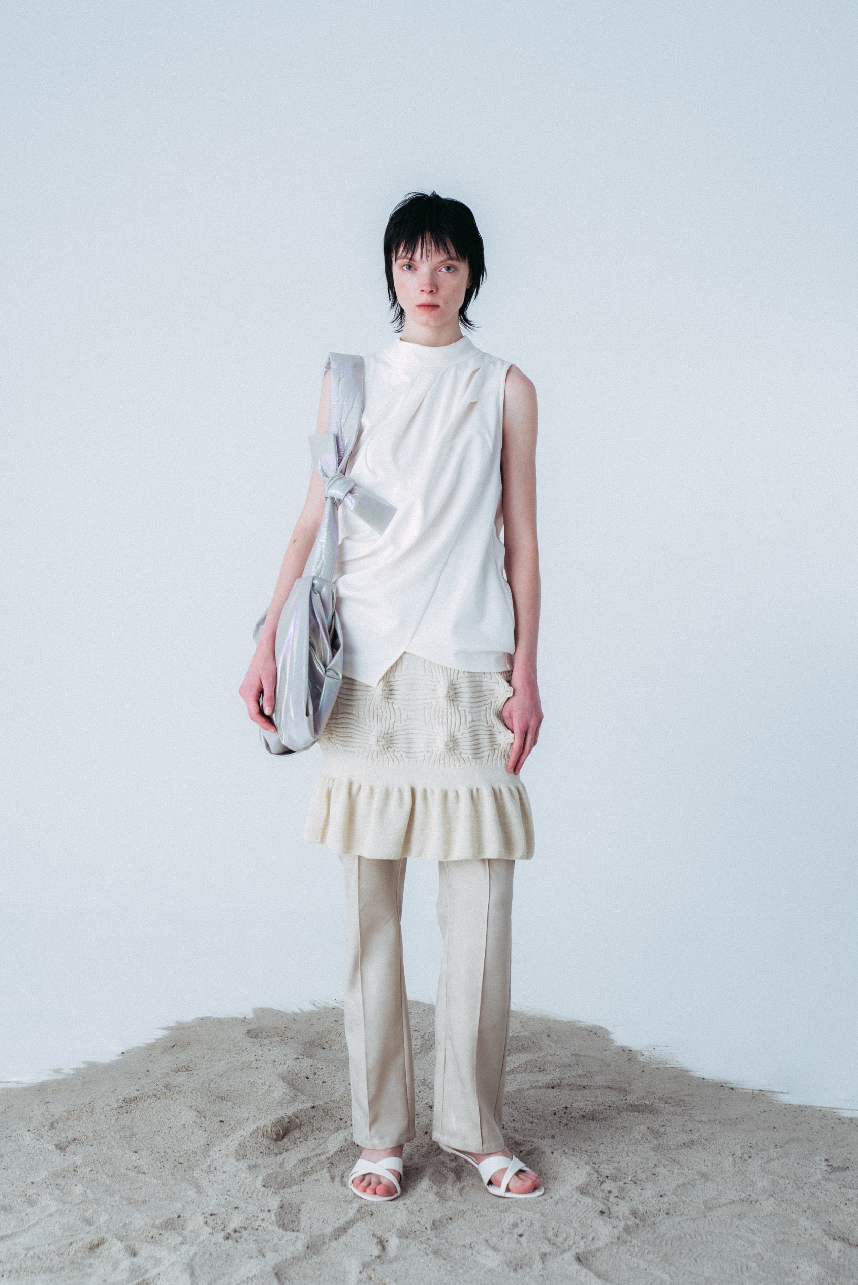 HOUGA フリル付きストライプトップス sea frill tops – HOUGA