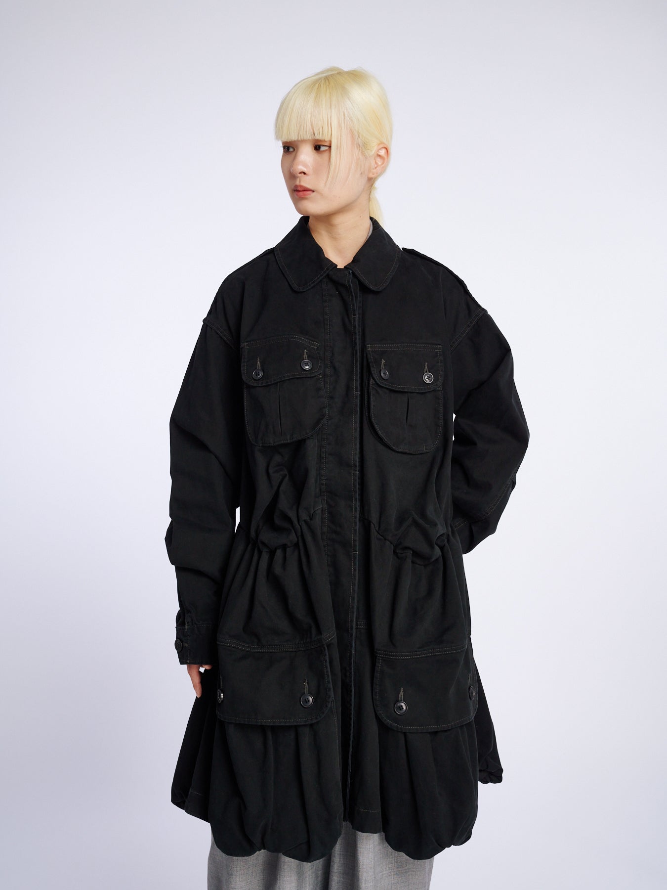 芦*屋様 最終値下げ価格HOUGA ブラックルックフォワードコート look-forward coat – HOUGA