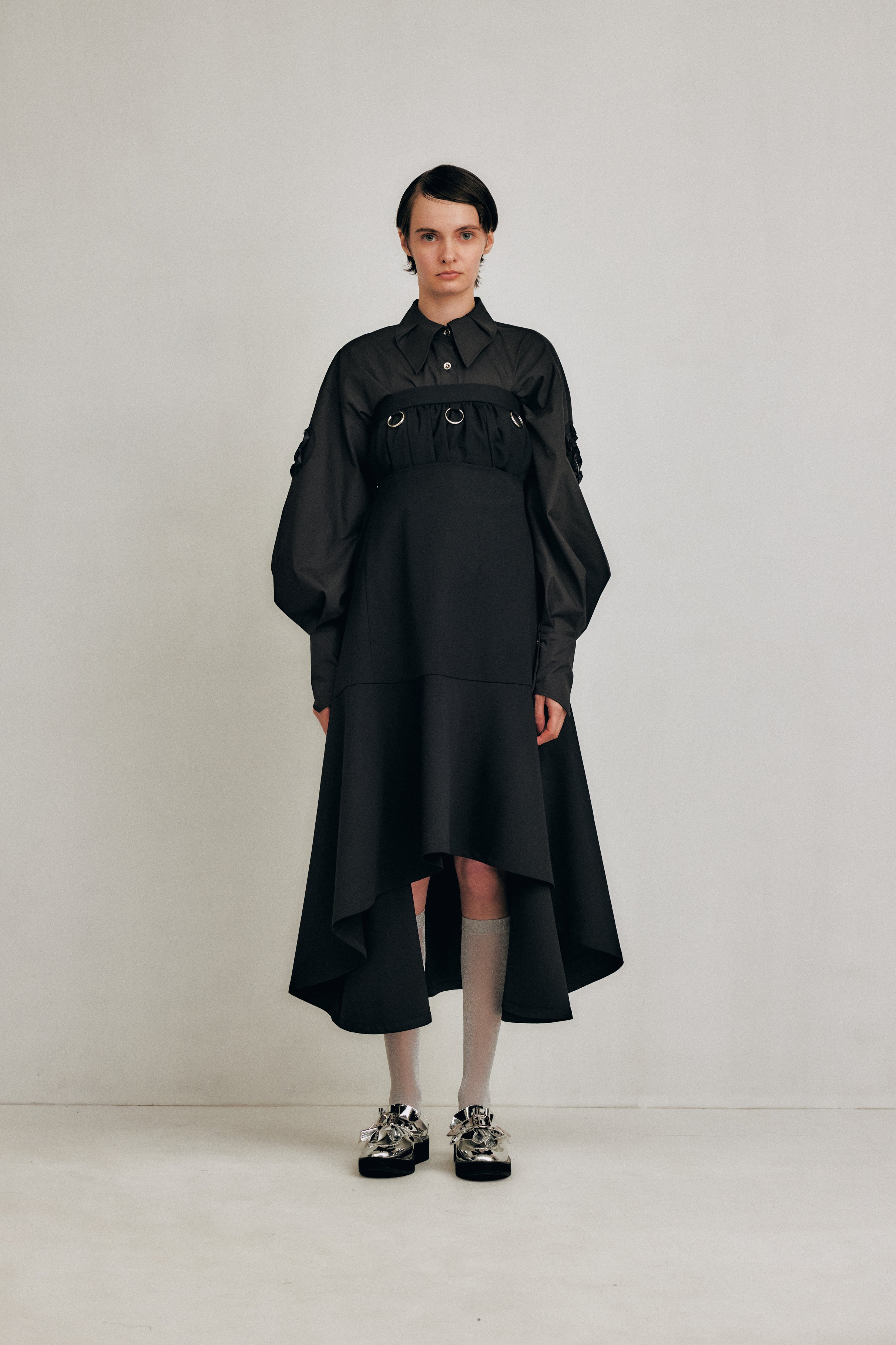 スカート HOUGA pajama jumper skirt black HOUGA / look-forward skirt | glitter ONLINE S