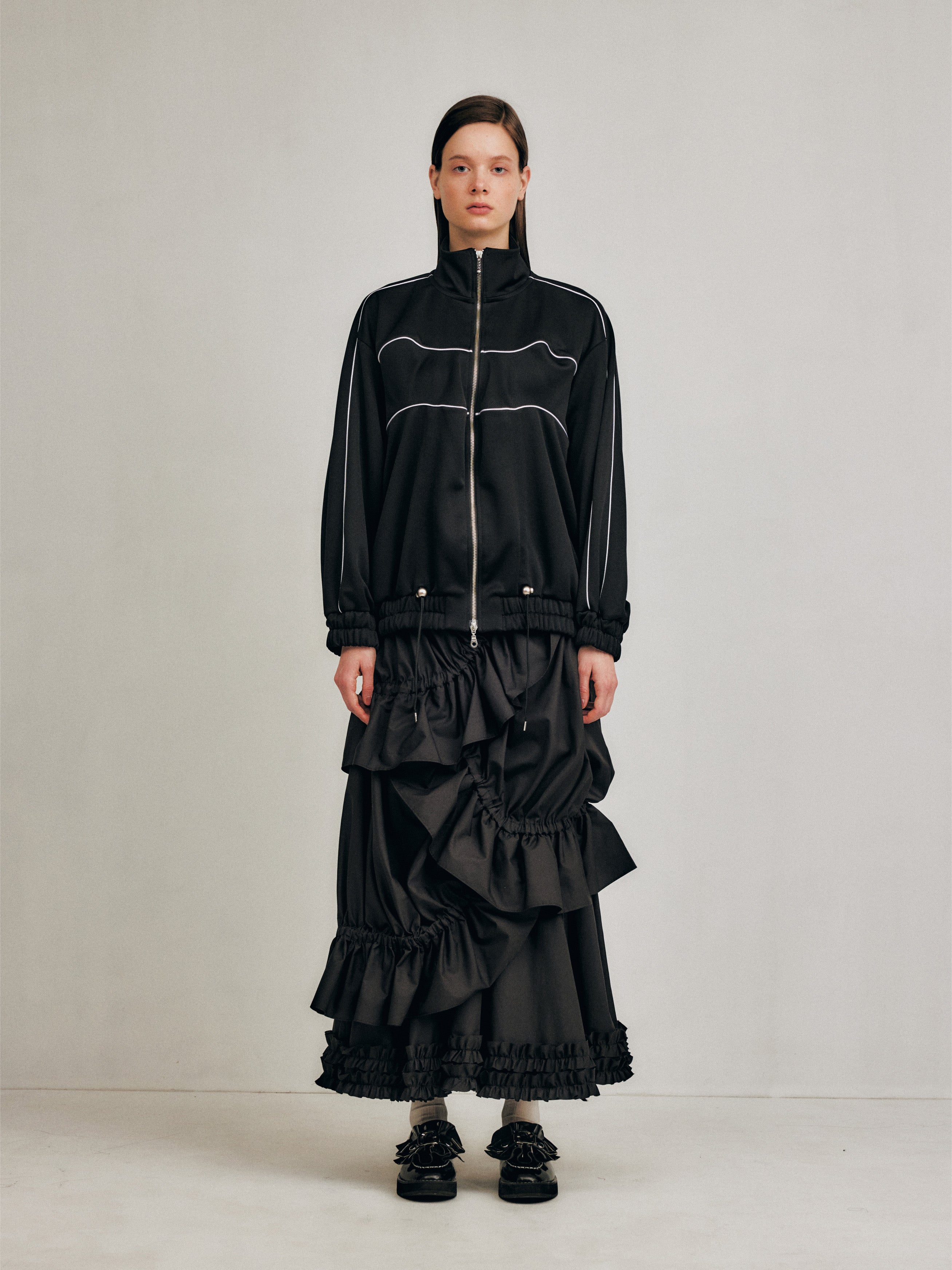 HOUGA 】appear dress チャコールグレー