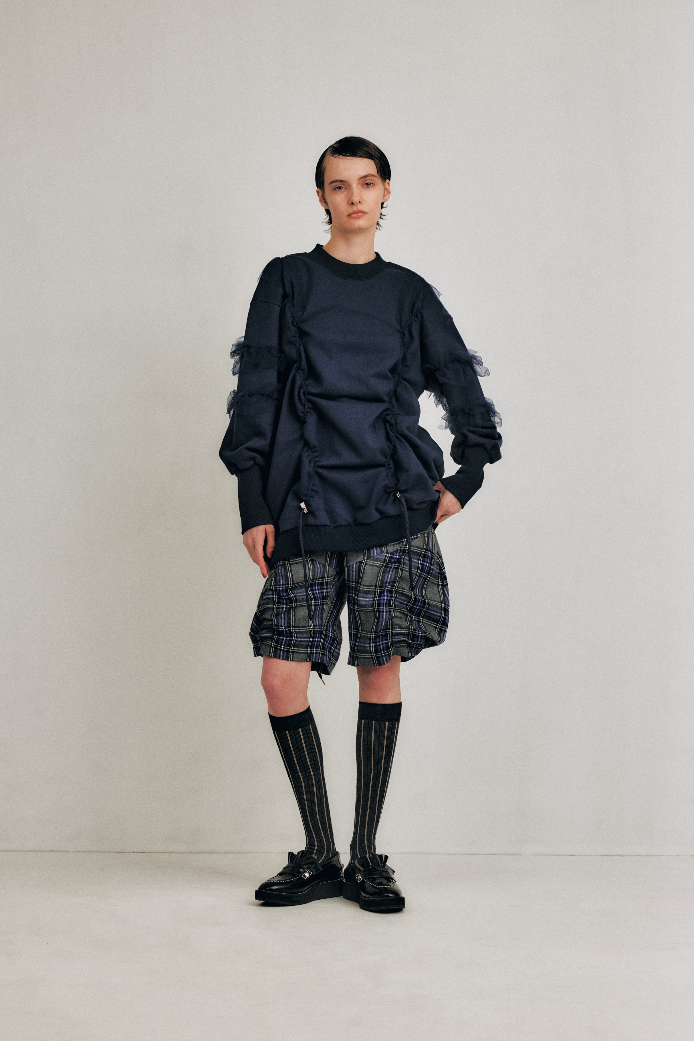 OHGA パフコート　黒 OHGA パフコート黒PUFF コートオーガ美品ブラック